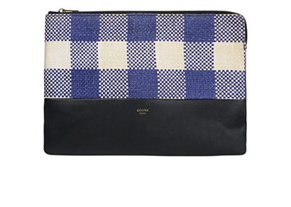 Two Tone Gingham Clutch, front view